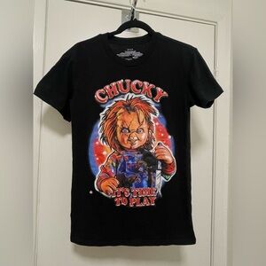 Chucky “It’s Time to Play” Graphic Tee – Size Small – Excellent Condition